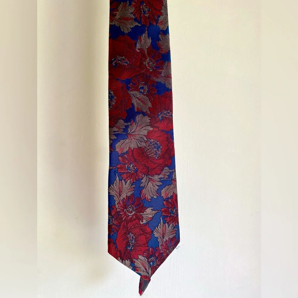 Vintage Floral Men’s Tie Etienne Aigner 90s Style